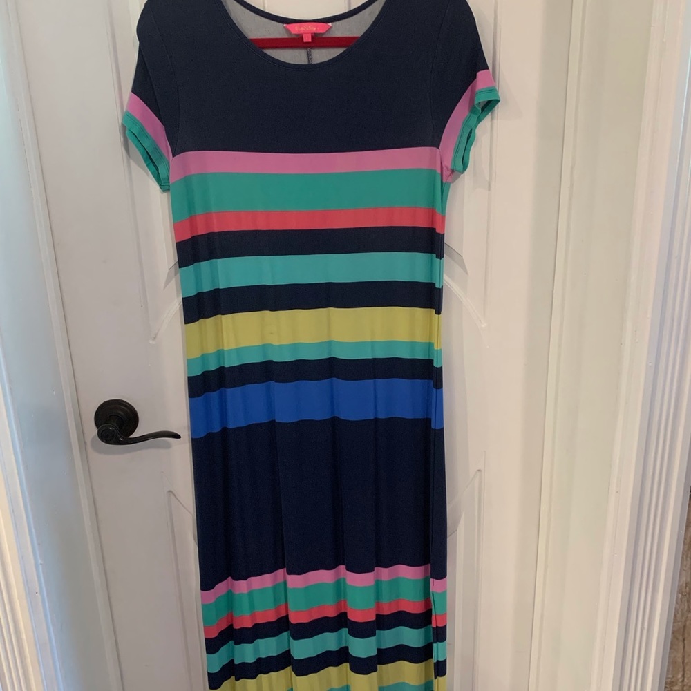 Lilly Pulitzer Tae Maxi Dress Gecko Stripe